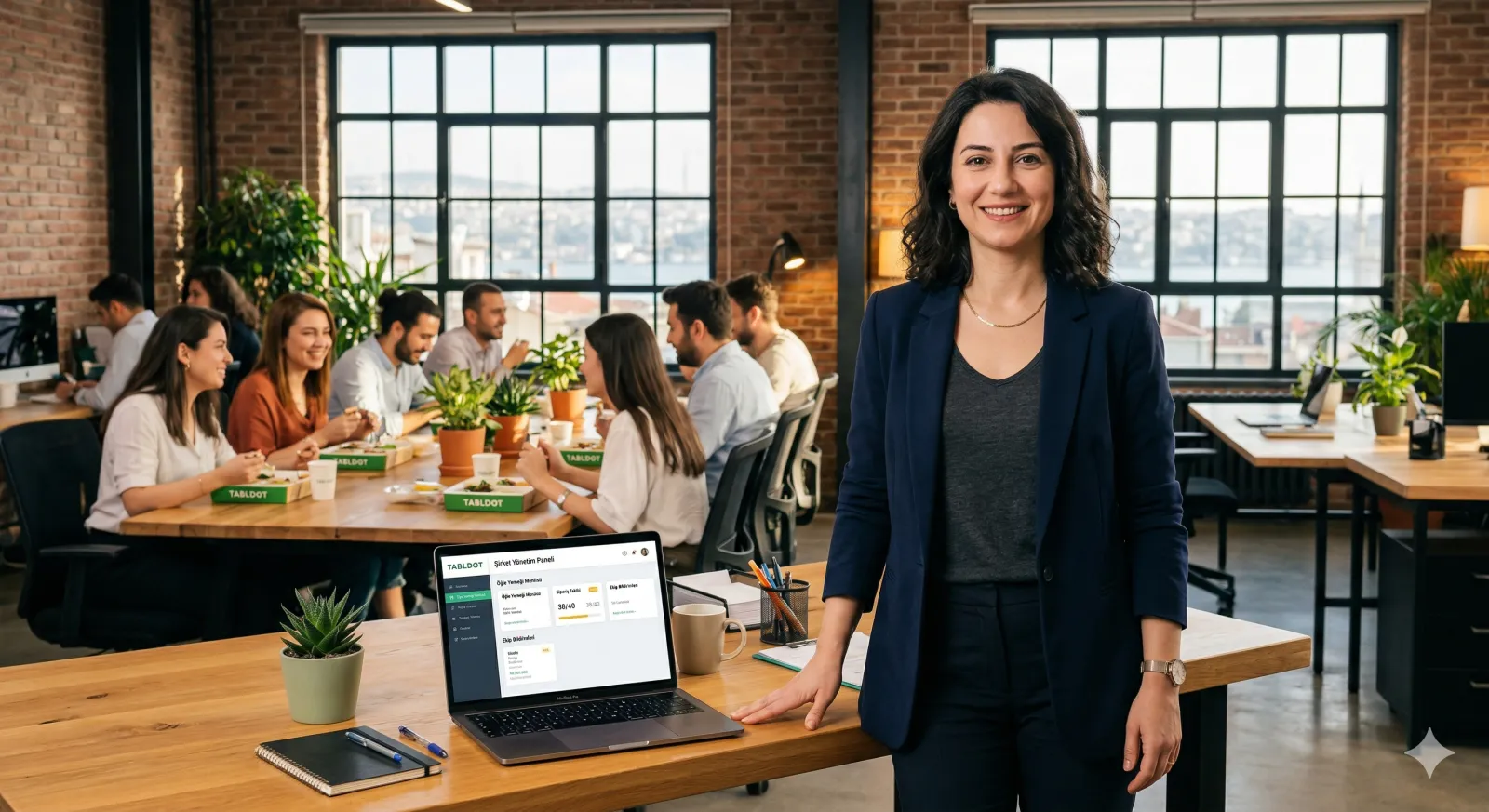 Office manager in modern workspace